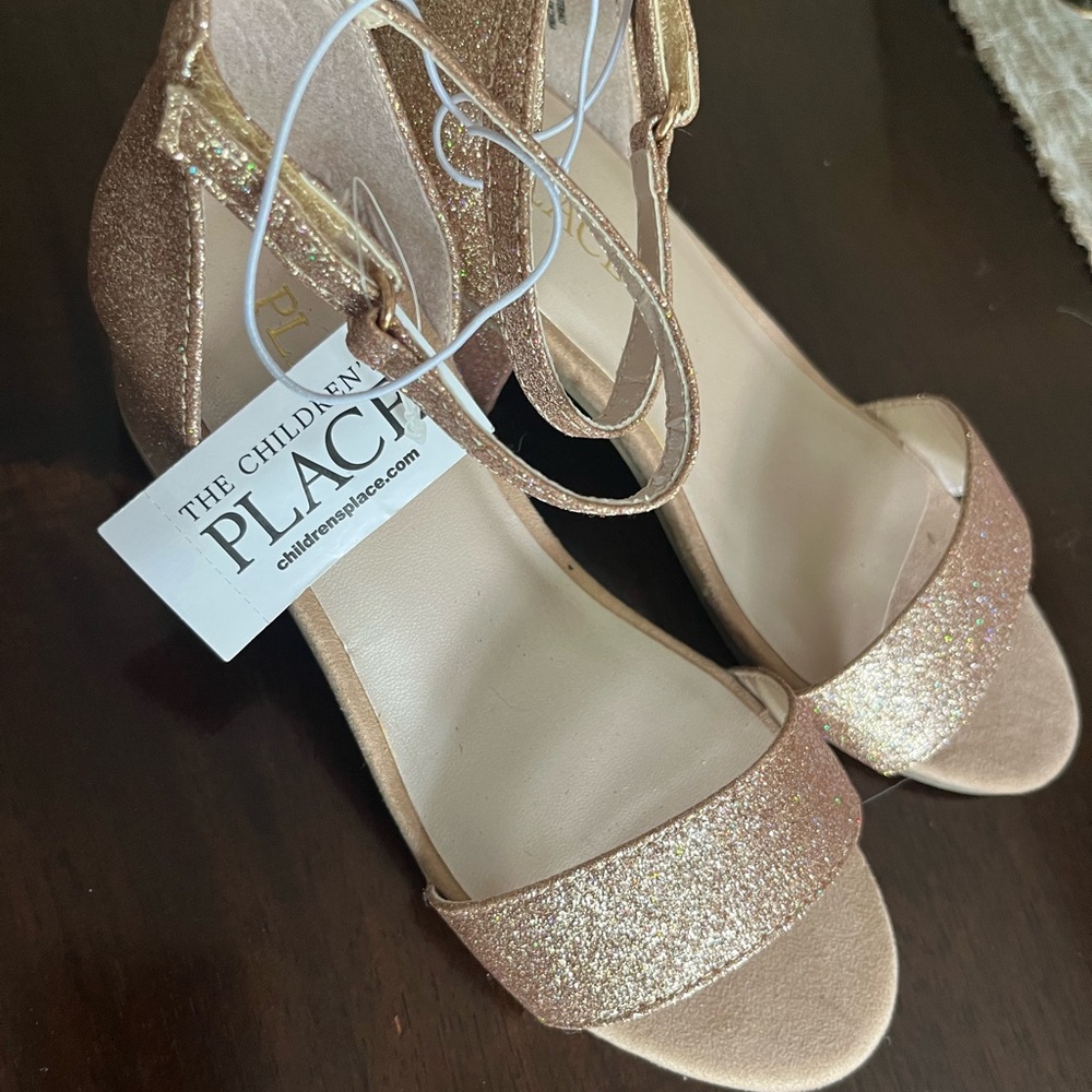The Children's Place Sparkling Gold Heels